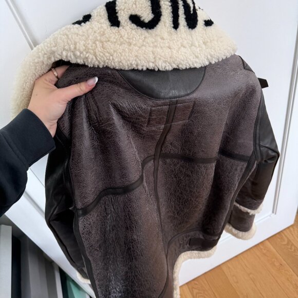 Balenciaga Black and White Leather Jacket - Picture 13 of 15